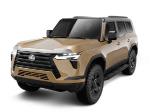 Lexus GX550 Hood Deflector - Husky Liners - Aeroskin - Chrome - `24-`26